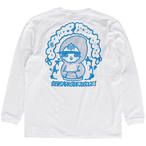 BxH / ZECS L/S Tee WHITE/LIGHT BLUE